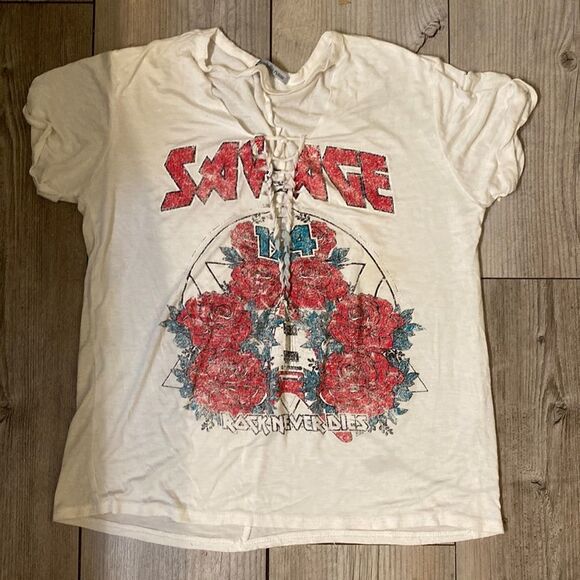 Like New Charlotte Russe Rock Tee Size Small - Picture 1 of 6